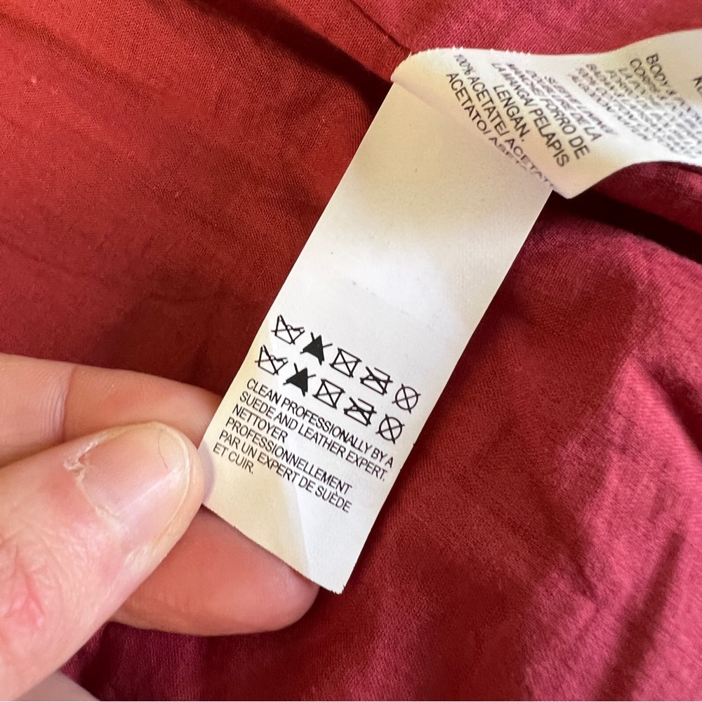 Lucky Brand 100% Lamb Leather Red Moto Jacket - Picture 15 of 16